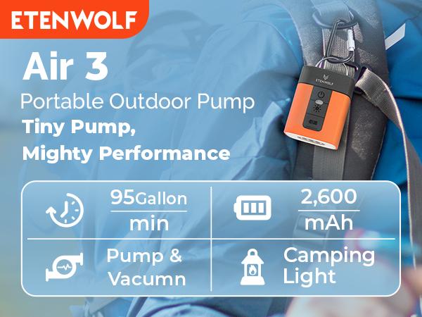 ✨Portable Mini Air Pump for Air Mattresses & Pool Floats – Fast Inflate & Deflate, Rechargeable, with LED Light