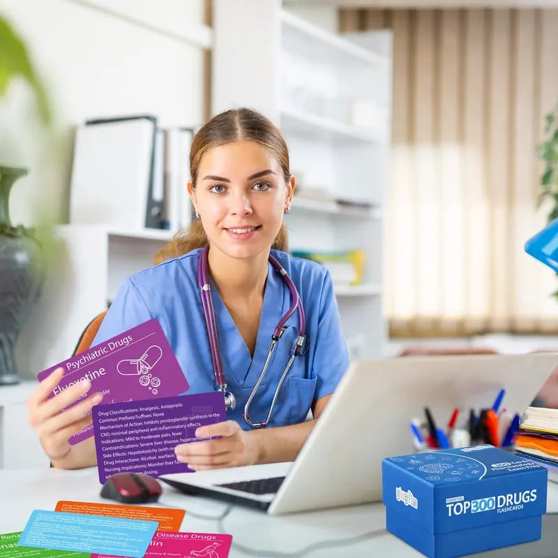 ๐300 Pharmacology Flash Cards for Nursing Students โ Top Drug Study Cards for NCLEX, Pharmacy & Medical Exam Prep