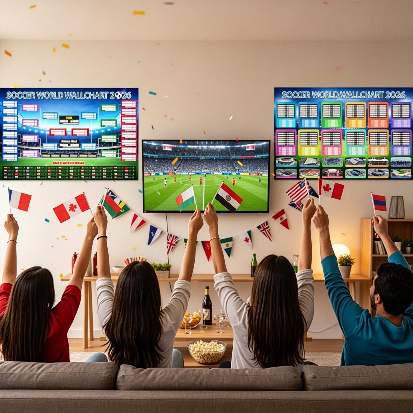 🔥Last Day: Buy 2 Get 1 Free - 🗓️ ⚽ 2026 World Cup Poster Set|Group Stage & Knockout Posters (23.6” x 35.4”)