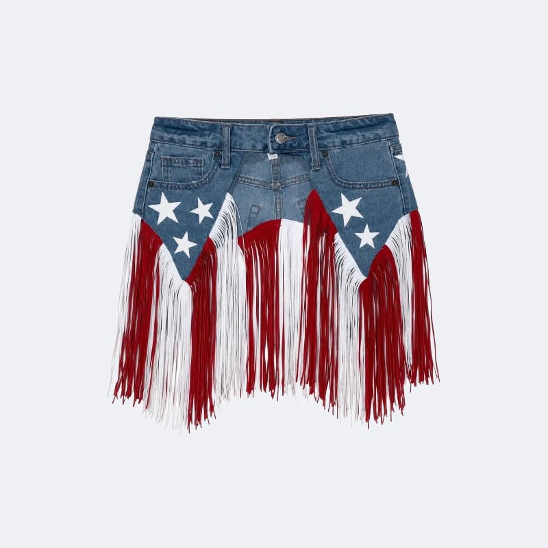 š„Last Day 55% OFF-USA 250th Anniversary Patriotic Denim Fringe Belt