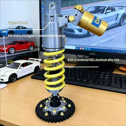 🎁Father's Day Limited Sale🔥Ohlins Inspired Suspension Shock Absorber Lamp - Adjustable LED Light for Gamers & Car Enthusiasts