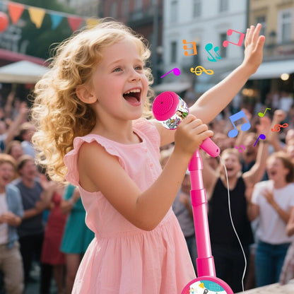 🎄Christmas Sale 49% OFF! 🎤Microphone Toy, Karaoke Machine Toy with Light🎁Perfect Gift for Children🎁