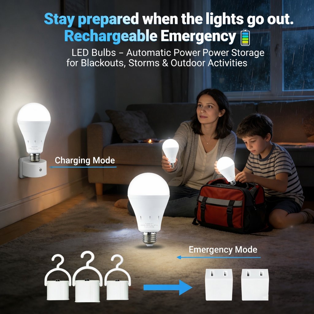 3er-Pack / 6er-Pack Wiederaufladbare Notfall-Glühbirnen 💡