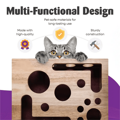 49%OFF 🎁🎄Cat Scratch Puzzle Enrichment Box: Nail File Stress Free Alternative to Clippers and Grinders