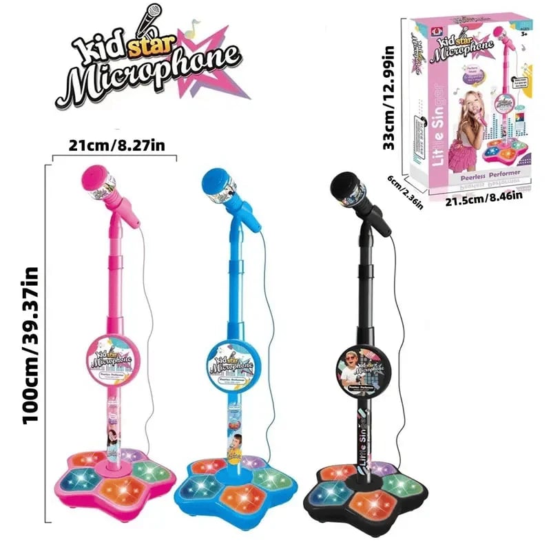 🎄Christmas Sale 49% OFF! 🎤Microphone Toy, Karaoke Machine Toy with Light🎁Perfect Gift for Children🎁