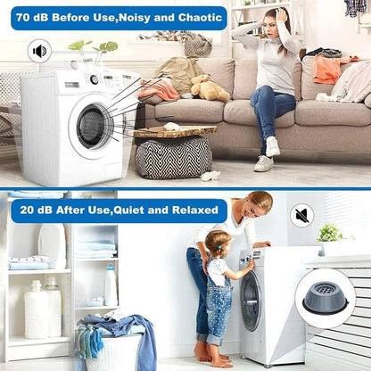 🔥LAST DAY SALE 49% OFF-🏡  Anti-Vibration Washing Machine Pads (4PCs) - Noise Reducing & Stabilizing Base for Quiet Operation and Floor Protection 🧼🔇