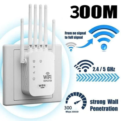 🔥📶WiFi Extender 6-Antenna Strong Signal🚀⚡