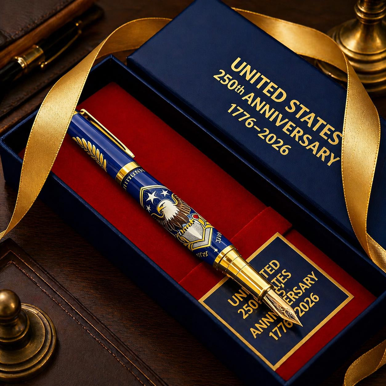 🎁Father's Day gift 一 USA 250th Anniversary Notebook & Pen Set, 1776-2026 Patriotic Gift