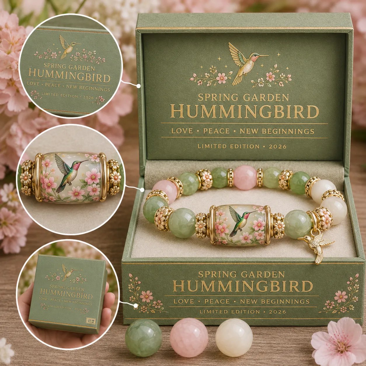 🌿 Love, Peace & Spring Blessings 💖 | 2026 Limited Edition Bracelet - Only 8 Left