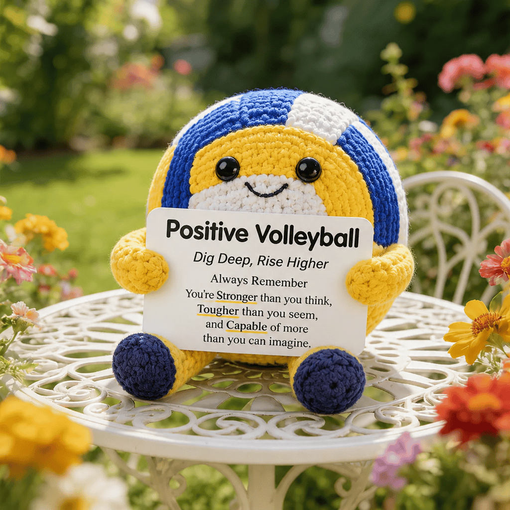 🔥Last Day: BUY 3 GET 1 FREE - ⚽ Positive Soccer Buddy|Handmade Crochet Encouragement Gift 💚