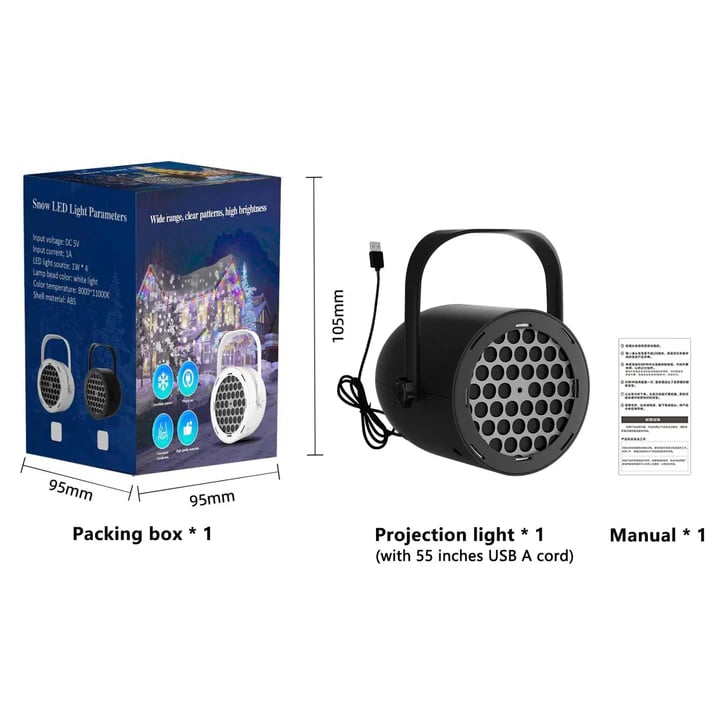 Title: Magical Christmas LED Projector Light | 16 Festive Patterns | Indoor & Outdoor Holiday Decor