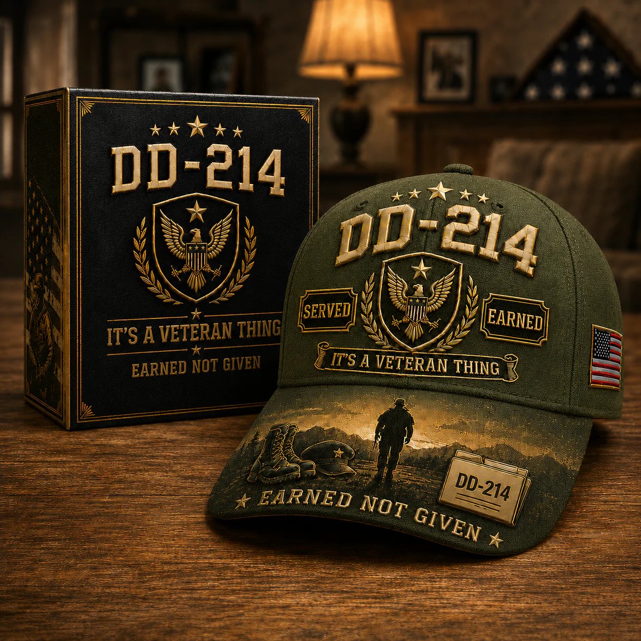 ✨DD-214 Served Earned Commemorative Cap