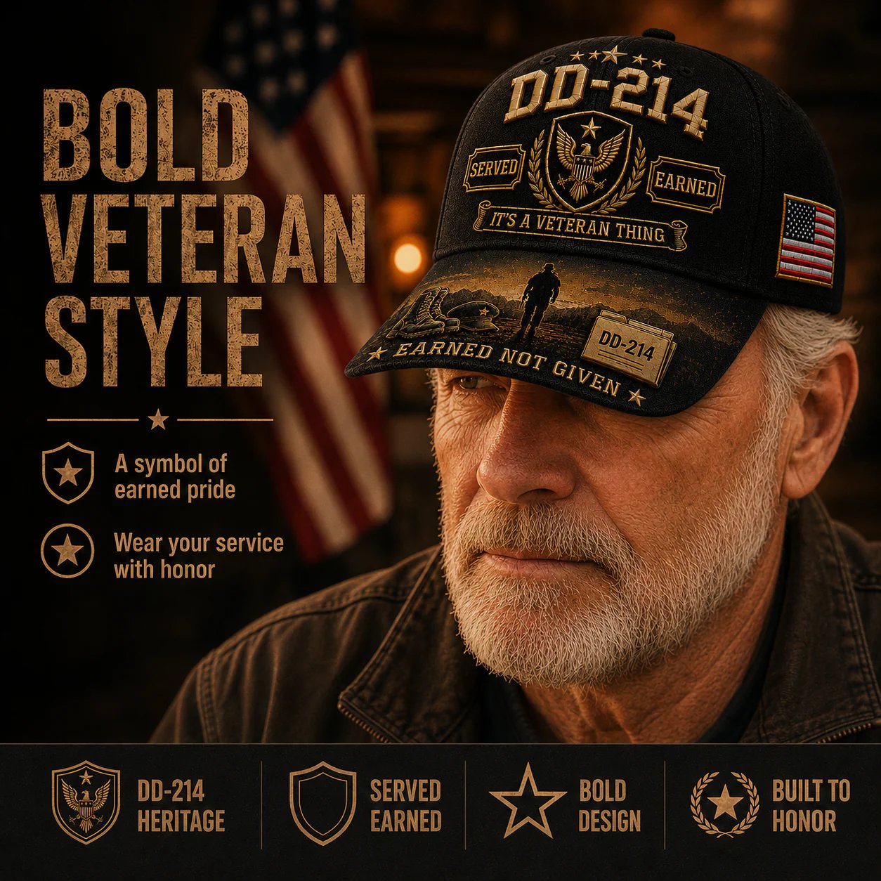 ✨DD-214 Served Earned Commemorative Cap