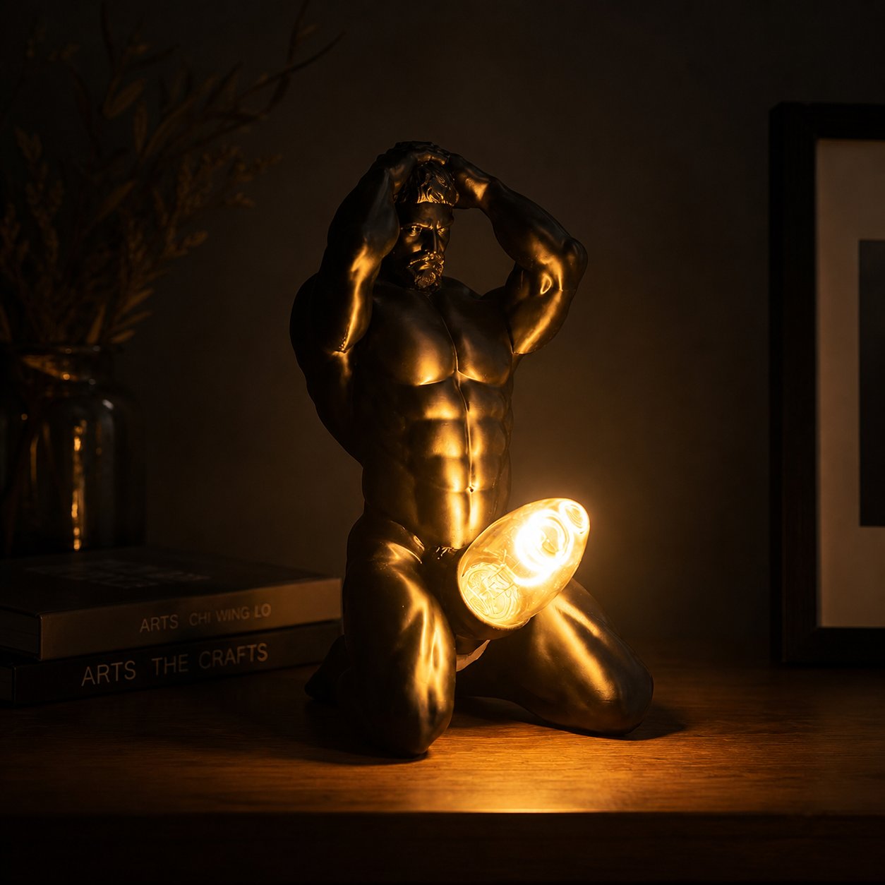 50% OFF🔥 💡 Bold Male Figure Table Lamp 🖤