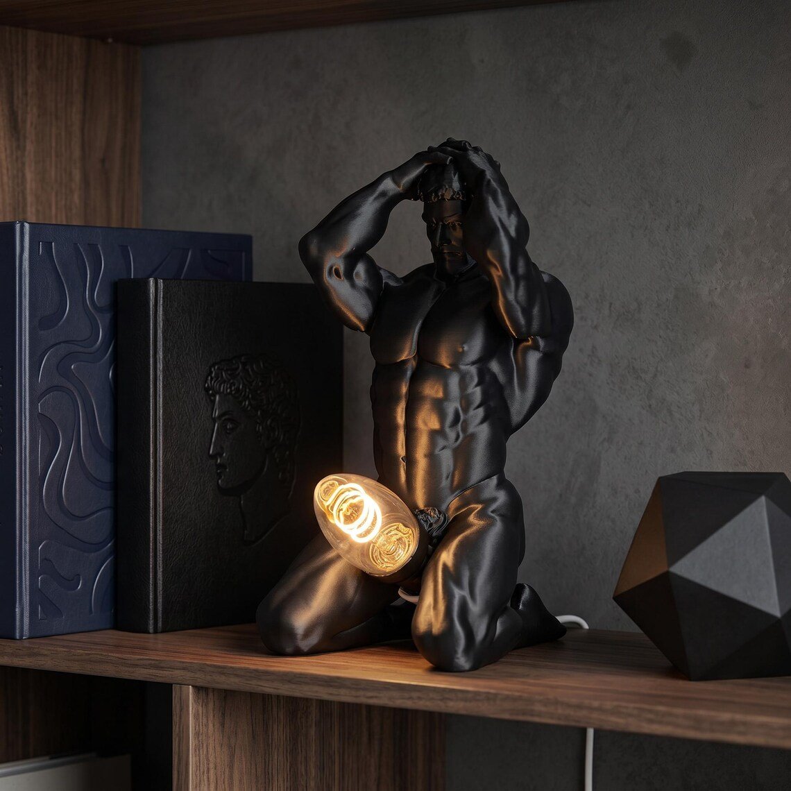 50% OFF🔥 💡 Bold Male Figure Table Lamp 🖤