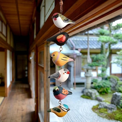 🔥50% OFF🔥 🐦 Rustic Hand Painted Wooden Bird Ornament Mobile ✨