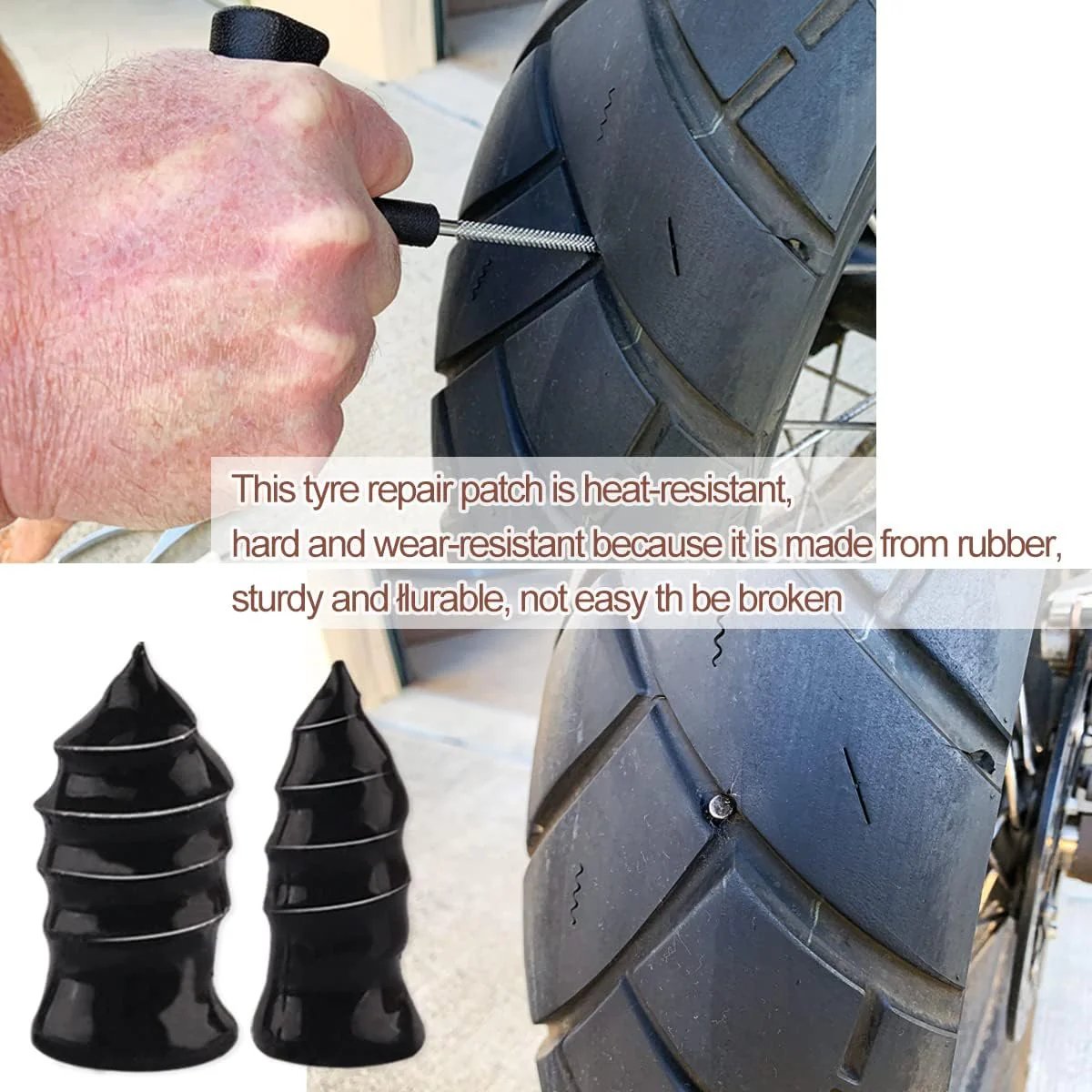 🔥Last Day 49% OFF- Tire Repair Rubber Nail🚚🎁Free Screwdriver Included