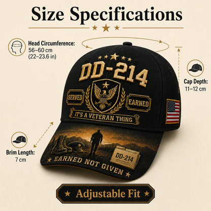 ✨DD-214 Served Earned Commemorative Cap
