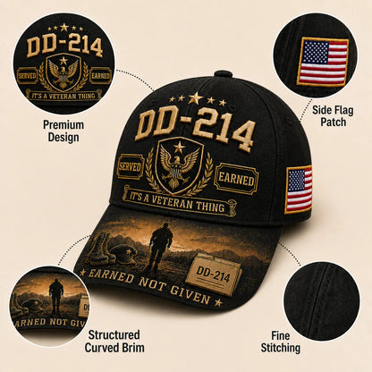 ✨DD-214 Served Earned Commemorative Cap
