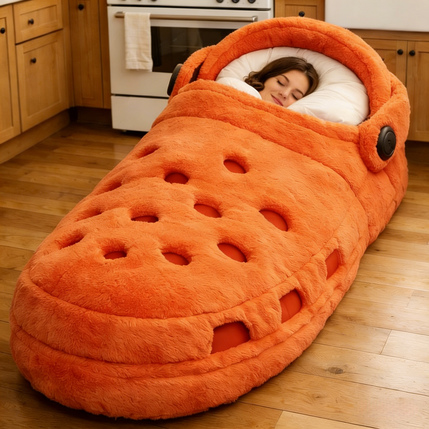 🔥Hot Sale 50% Off🌟 Fluffy Crocs Shoes Sleeping Bag – Soft, Warm & Hug-Ready Cozy