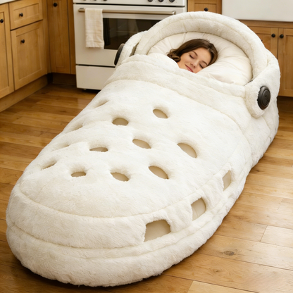 🔥Hot Sale 50% Off🌟 Fluffy Crocs Shoes Sleeping Bag – Soft, Warm & Hug-Ready Cozy