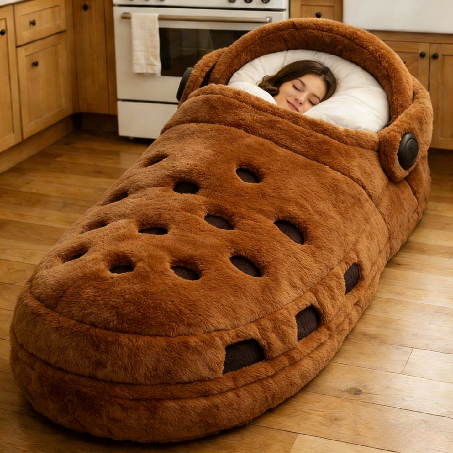 🔥Hot Sale 50% Off🌟 Fluffy Crocs Shoes Sleeping Bag – Soft, Warm & Hug-Ready Cozy