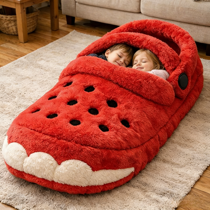 🔥Hot Sale 50% Off🌟 Fluffy Crocs Shoes Sleeping Bag – Soft, Warm & Hug-Ready Cozy