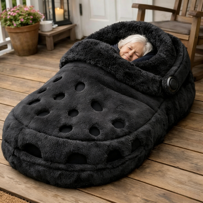 🔥Hot Sale 50% Off🌟 Fluffy Crocs Shoes Sleeping Bag – Soft, Warm & Hug-Ready Cozy