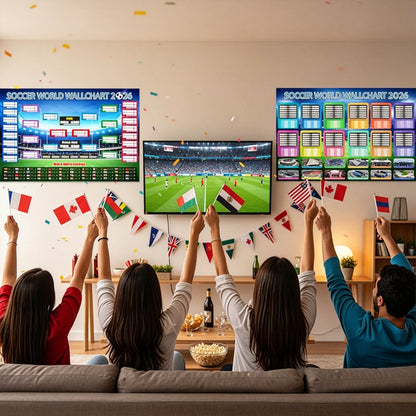 🔥Last Day: Buy 2 Get 1 Free - 🗓️ ⚽ 2026 World Cup Poster Set|Group Stage & Knockout Posters (23.6” x 35.4”)