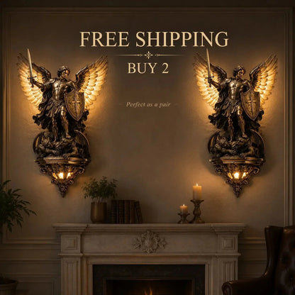 ⏰🕊️St. Michael Guardian Angel Wall Light
