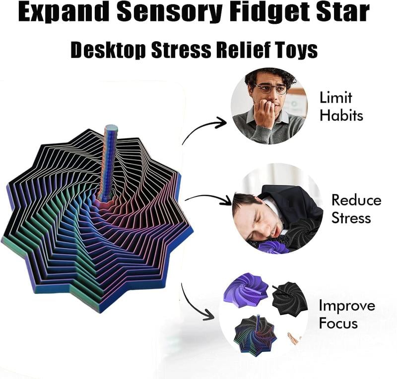 🏆Only $9.99Last Day Promotion!🎁3D Printed Expanded Sensory Fidget Star