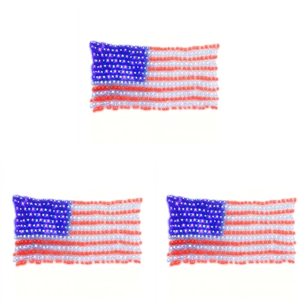 American Flag 420 Led String Lights-Large Usa Flag Outdoor Lights