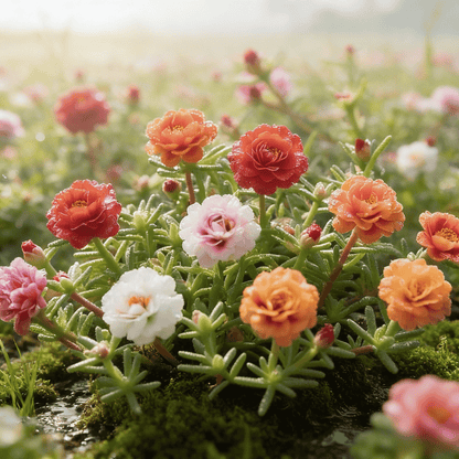 🌸Moss Rose Seeds – 🌿Perennial Flower Seeds / Large Flowers / Easy to Grow