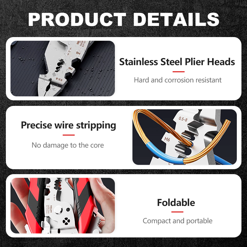 🔧16-In-1 Foldable Stainless Steel Wire Stripper